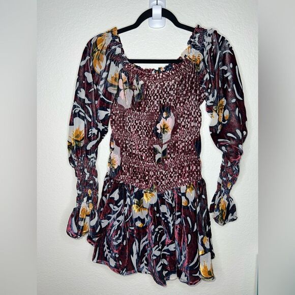 Free People Bali Aveline Velvet Mini Dress - Picture 5 of 12
